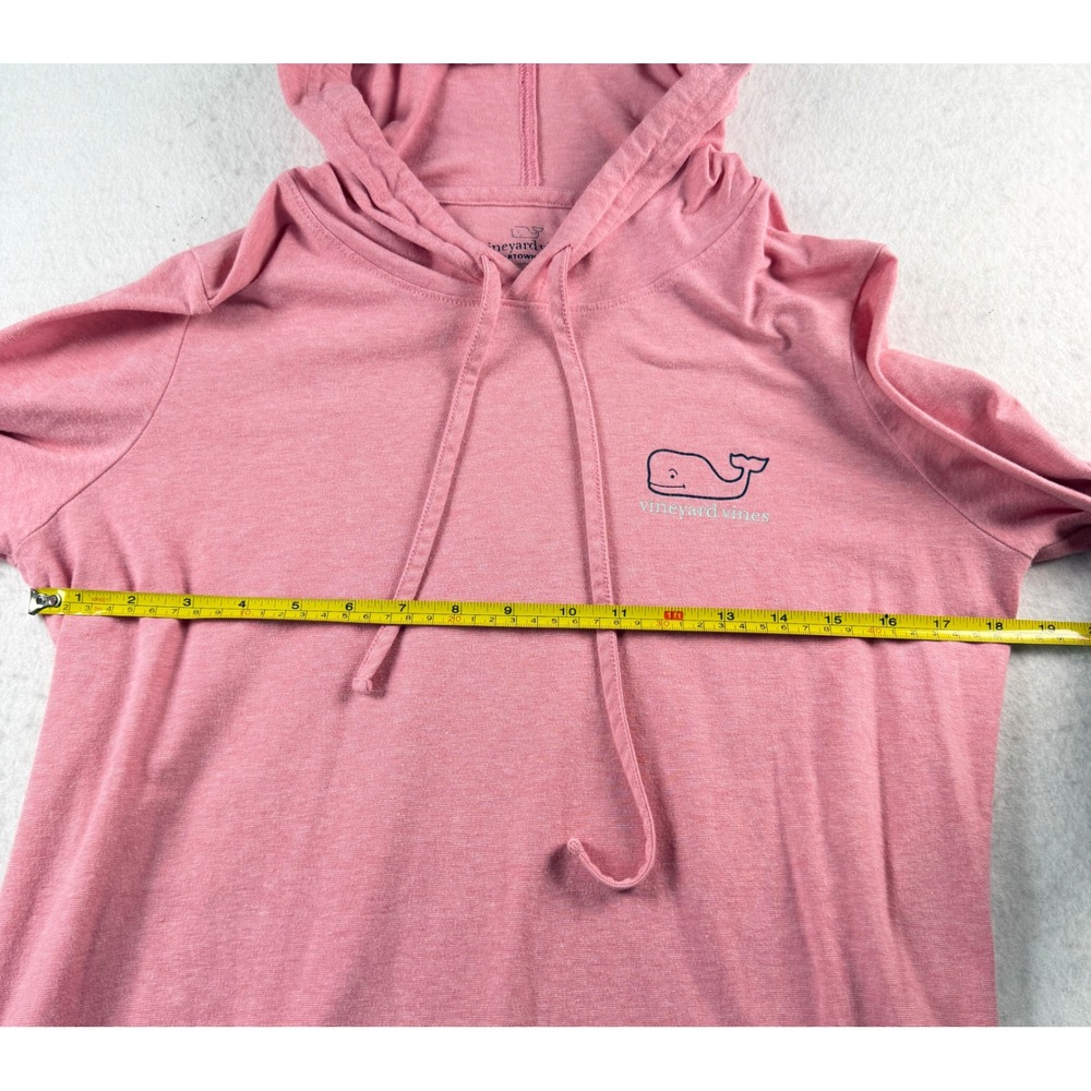 Vineyard Vines Edgartown Hooded T-Shirt Pink Whale Logo Long Sleeve Womens M - Picture 5 of 8